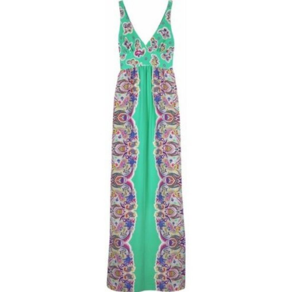 Tibi 100% Silk Paisley Maxi Dress Size 4
